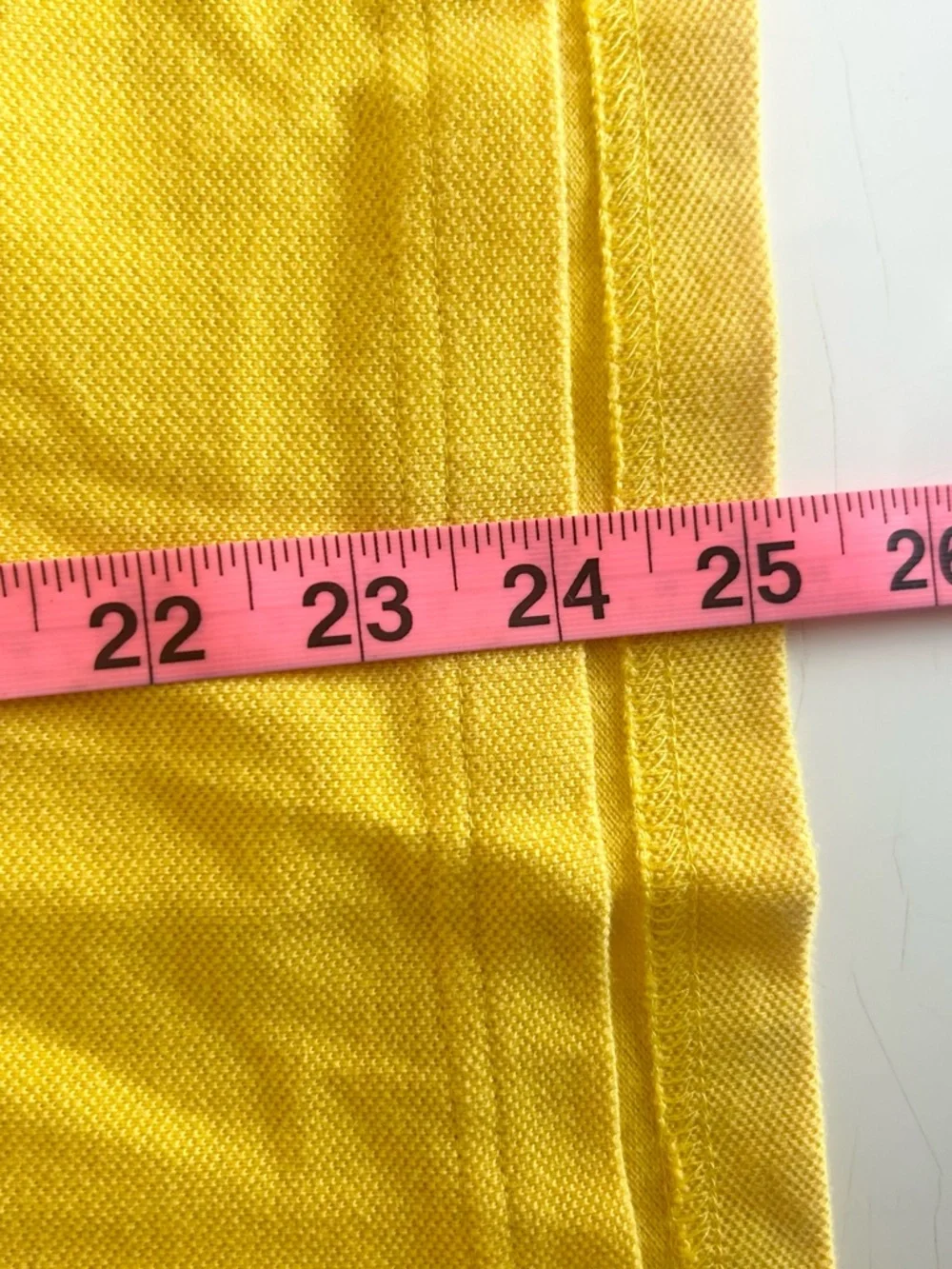 Y2K Ralph Lauren Men’s Medium Yellow Polo Shirt with Navy Big Pony - Picture 10 of 10